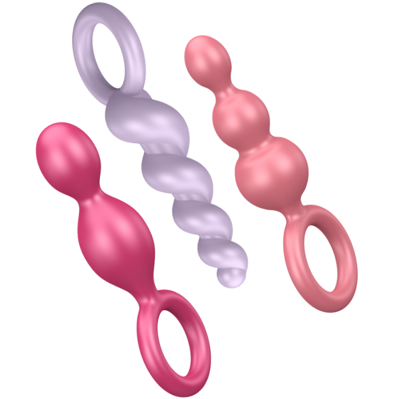 SATISFYER ANAL PLUGS SET 3 PCS TRICOLOR