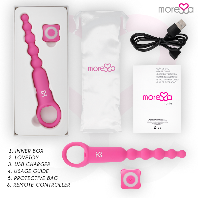 MORESSA RONIE POTENTE ROSARIO ANAL CONTROL REMOTO ROSA