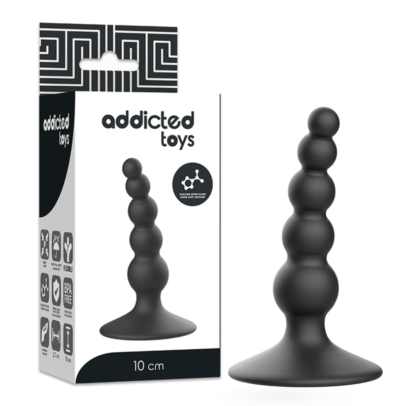 ADDICTED TOYS ANAL SEXUAL PLUG 10 CM NEGRO