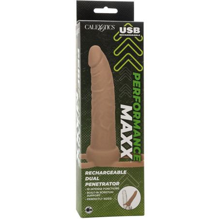 CALEXOTICS PERFORMANCE MAXX DOBLE PENETRADOR RECARGABLE PIEL CLARO