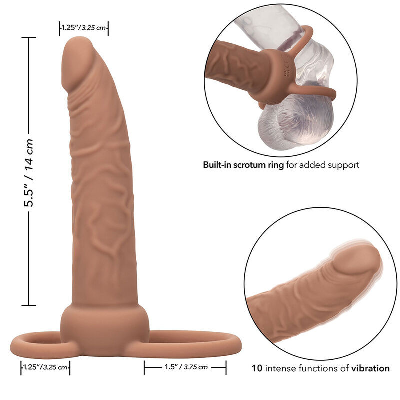 CALEXOTICS PERFORMANCE MAXX DOBLE PENETRADOR RECARGABLE PIEL MORENO