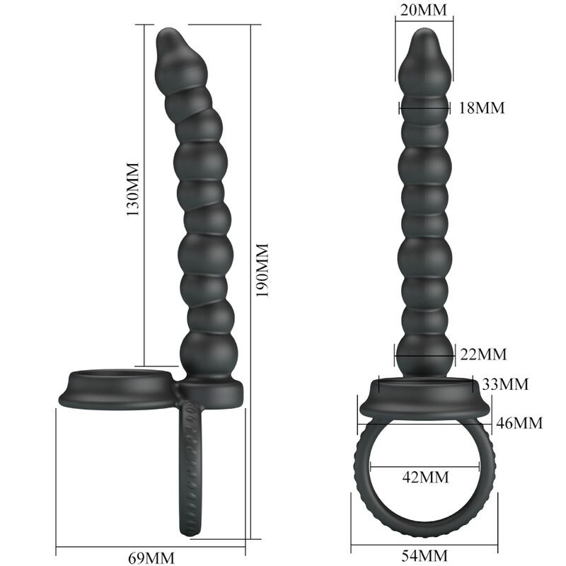PRETTY LOVE DILLION ANILLO PENE PARA DONLE PENETACION NEGRO