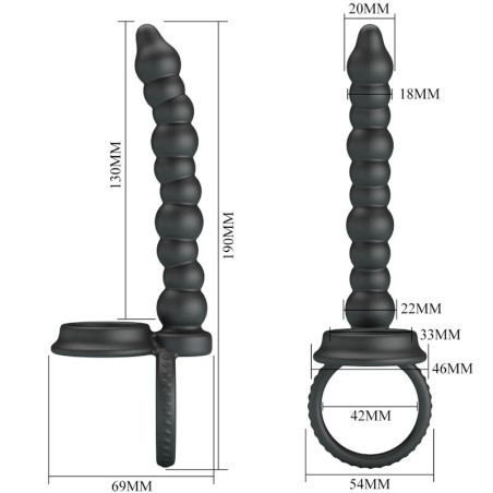 PRETTY LOVE DILLION ANILLO PENE PARA DONLE PENETACION NEGRO