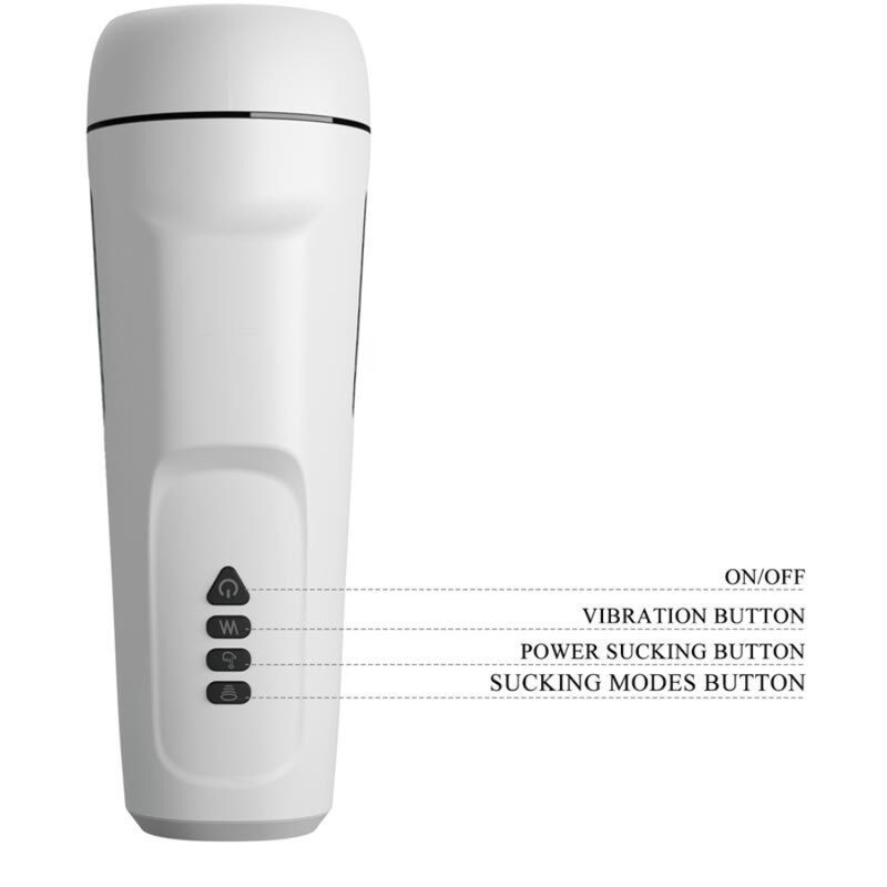 PRETTY LOVE SIENNA MASTURBADOR MASCULINO CON VIBRACION VOZ Y SUCCION