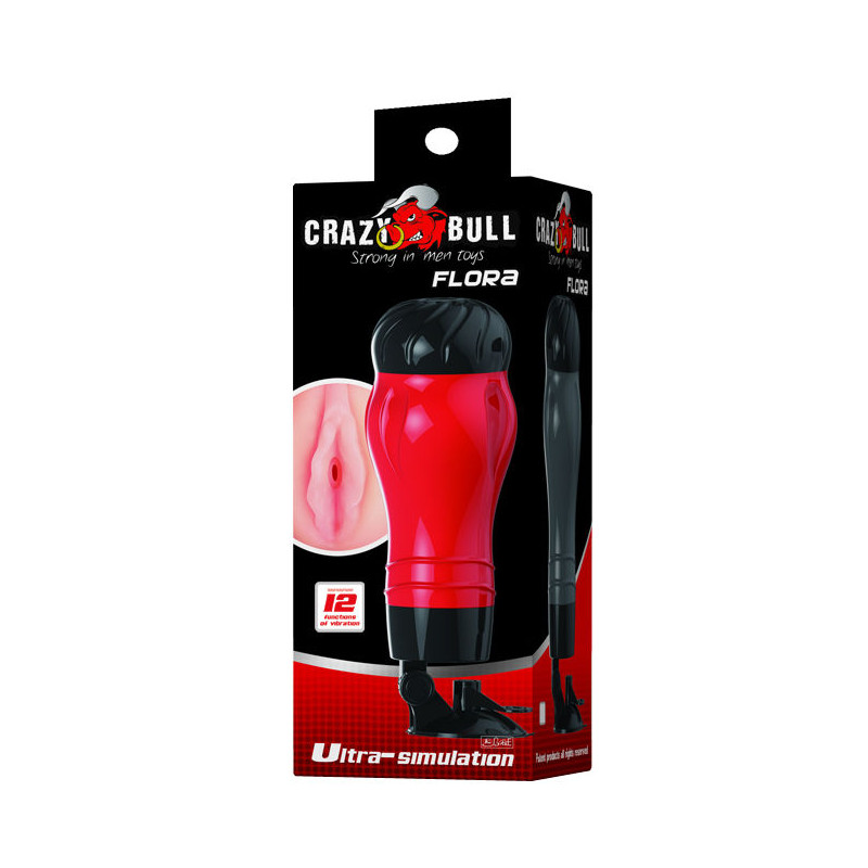 CRAZY BULL FLORA VAGINA CON BASE MASTURBADOR