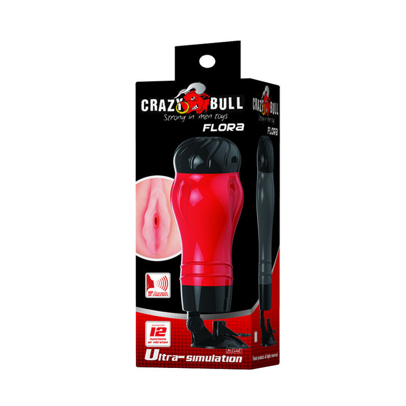 CRAZY BULL FLORA VAGINA CON BASE MASTURBADOR VOZ