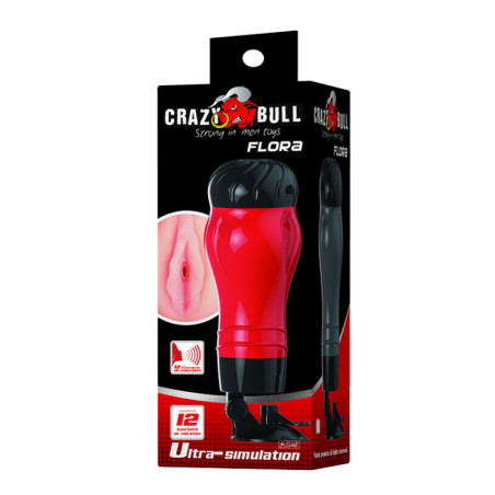 CRAZY BULL FLORA VAGINA CON BASE MASTURBADOR VOZ