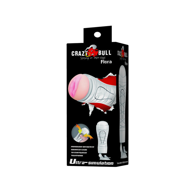 CRAZY BULL FLORA VAGINA CON BASE MASTURBADOR