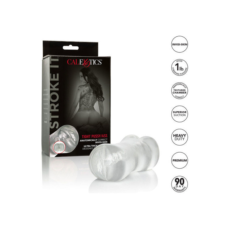 CALEXOTICS STROKE IT MASTURBADOR VAGINA ANO TRASLUCIDO