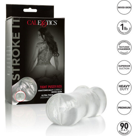 CALEXOTICS STROKE IT MASTURBADOR VAGINA ANO TRASLUCIDO