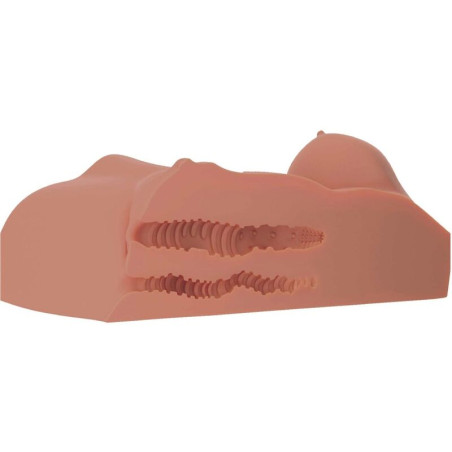 PDX PLUS TORSO MASTURBADOR FEMENINO DOBLE ENTRADA CARAMELO