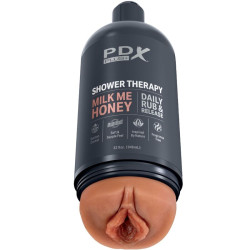 PDX PLUS MASTURBADOR STROKER DISENO DISCRETO DE BOTE CHAMPU MILK ME HONEY CARAMELO 2