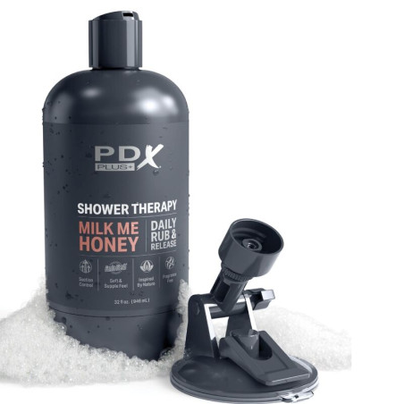 PDX PLUS MASTURBADOR STROKER DISENO DISCRETO DE BOTE CHAMPU MILK ME HONEY CARAMELO