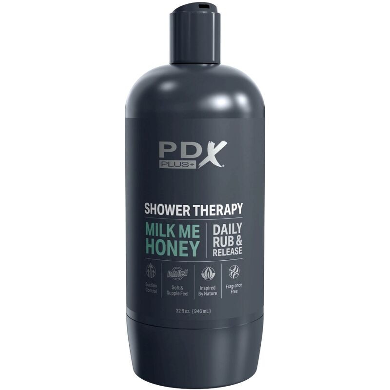 PDX PLUS MASTURBADOR STROKER DISENO DISCRETO DE BOTE CHAMPU MILK ME HONEY