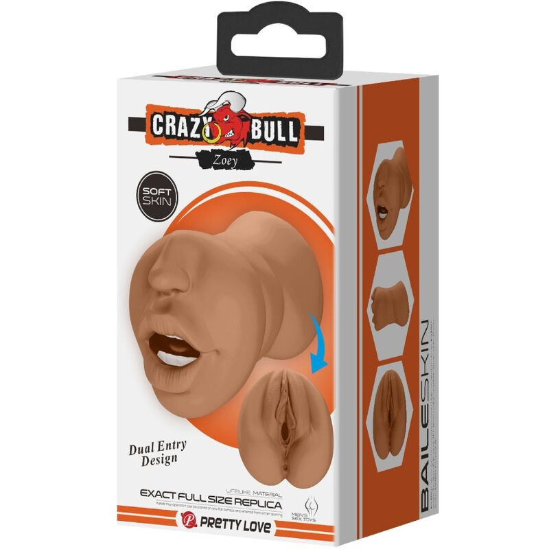 CRAZY BULL ZOEY MASTURBADOR DOBLE BOCA VAGINA NATURAL