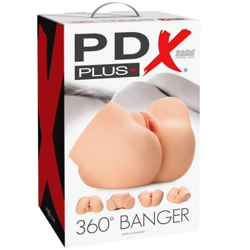 PDX PLUS 360 BANGER MASTURBADOR ANO Y VAGINA REALISTICOS