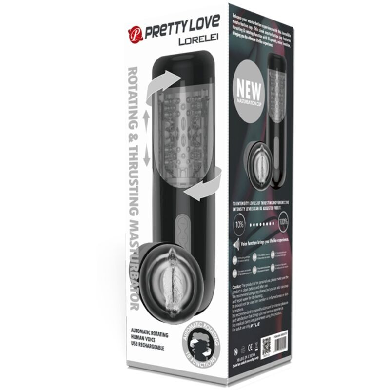 PRETTY LOVE MASTURBADOR RECARGABLE MULTIFUNCION LORELEI