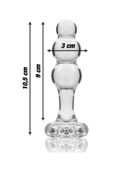 NEBULA SERIES BY IBIZA MODELO 1 PLUG CRISTAL BOROSILICATO TRANSPARENTE 105 CM O 3 CM