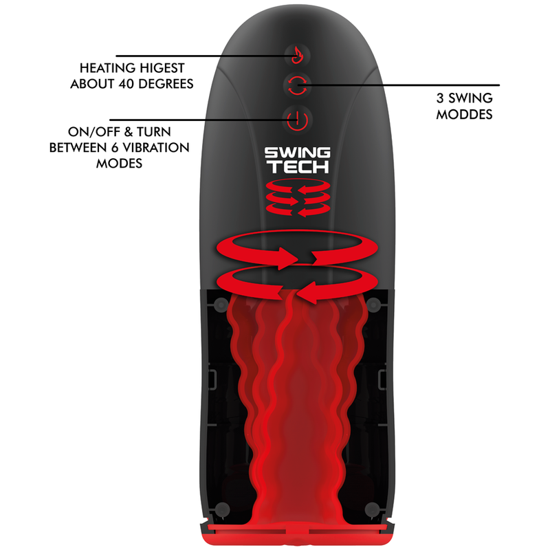 JAMYJOB SWING R MASTURBADOR DE CALOR OSCILACION Y VIBRACION