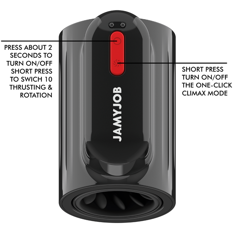 JAMYJOB VORTEX MASTURBADOR TURBO CON EMPUJE Y ROTACION 360 UP AND DOWN