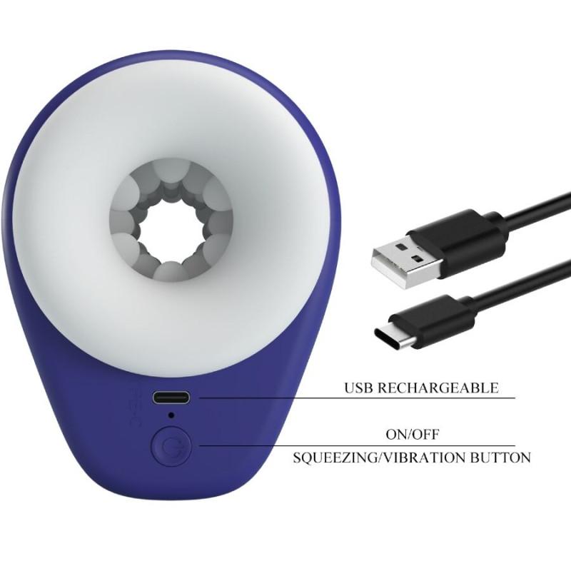 PRETTY LOVE DJ LADY MASTURBADOR MASCULINO CON VIBRACION 5 CONFIGURACIONES MORADO