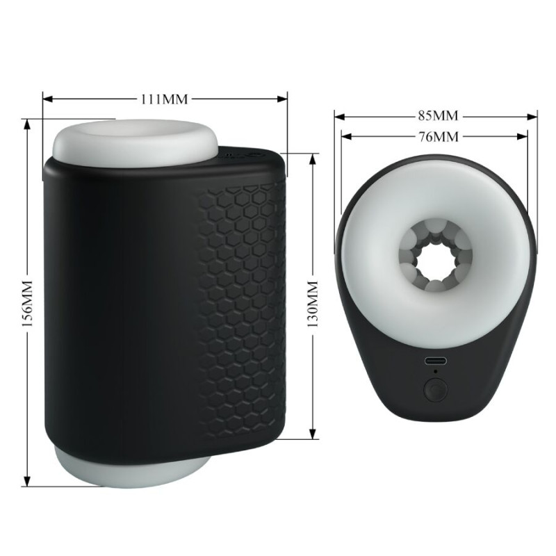 PRETTY LOVE DJ GIRL MASTURBADOR MASCULINO CON VIBRACION 5 CONFIGURACIONES NEGRO