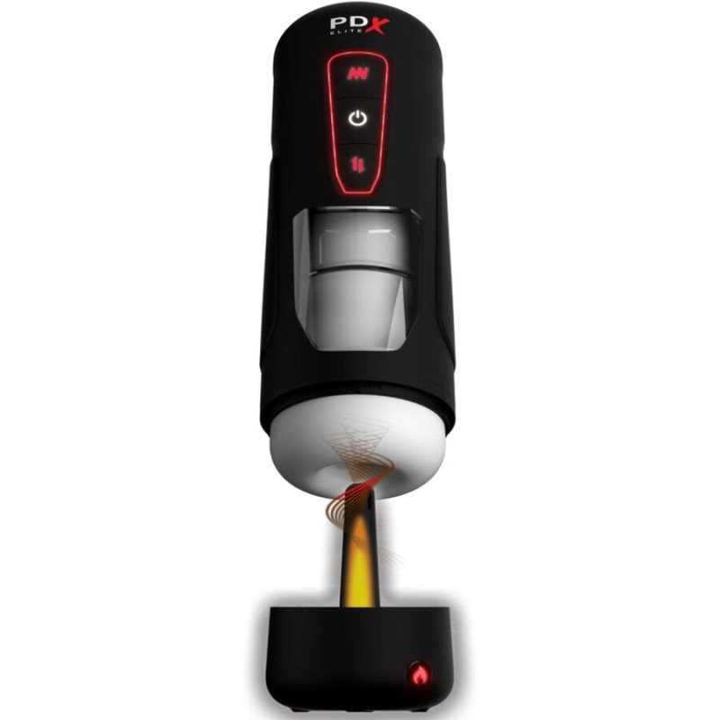 PDX ELITE MILK ME HOTTER MASTURBADOR AUTOMATICO CON THRUSTING Y VIBRACION EFECTO CALOR
