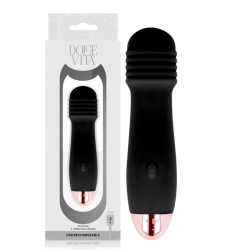 DOLCE VITA VIBRADOR RECARGABLE TRES NEGRO 7 VELOCIDADES 2