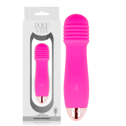 DOLCE VITA VIBRADOR RECARGABLE THREE ROSA 7 VELOCIDADES 2