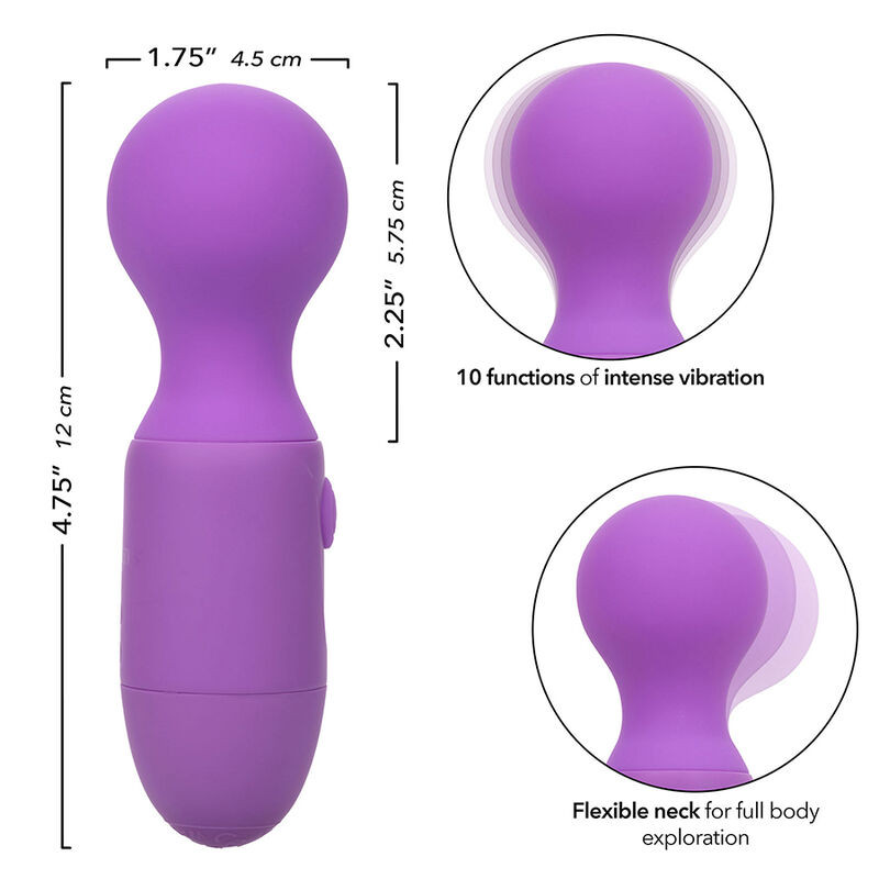 CALEXOTICS FIRST TIME MASAJEADOR RECARGABLE 10 VIBRACIONES VIOLETA