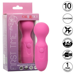 CALEXOTICS FIRST TIME MASAJEADOR RECARGABLE 10 VIBRACIONES ROSA 2