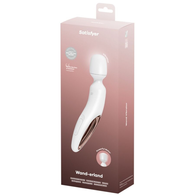 SATISFYER WAND ERLAND MASAJEADOR VIBRADOR BLANCO