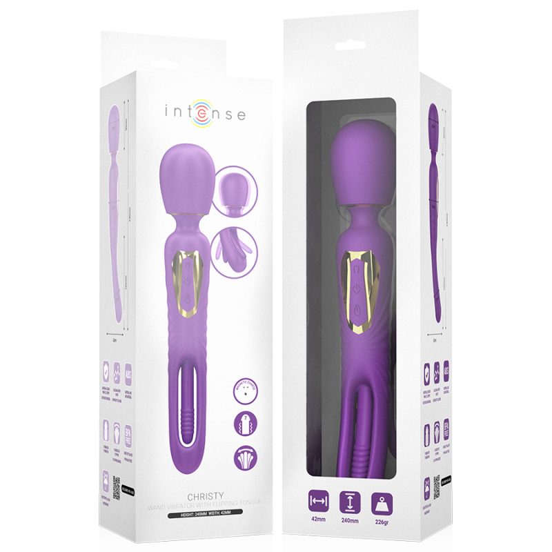 INTENSE CHRISTY VIBRADOR WAND CON LENGUA GIRATORIA