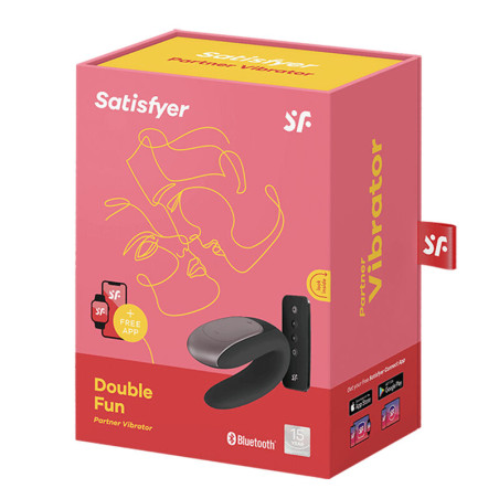 SATISFYER DOUBLE FUN PARTNER VIBRADOR NEGRO