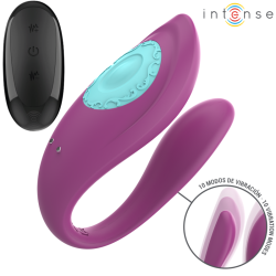 INTENSE ANNIE ESTIMULADOR VIBRADOR FORMA DE U MORADO CONTROL REMOTO 2