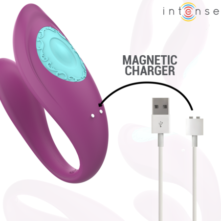 INTENSE ANNIE ESTIMULADOR VIBRADOR FORMA DE U MORADO CONTROL REMOTO