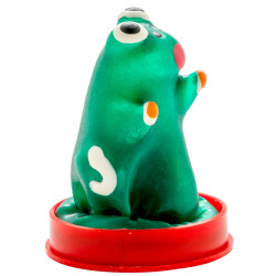 CONDOMERIE PRESERVATIVO DECORATIVO PINTADO A MANO RANA MODEL 1 2