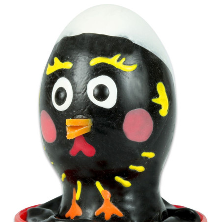 CONDOMERIE PRESERVATIVO DECORATIVO PINTADO A MANO POLLO NEGRO