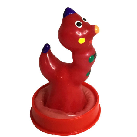 CONDOMERIE PRESERVATIVO DECORATIVO PINTADO A MANO GUSANO