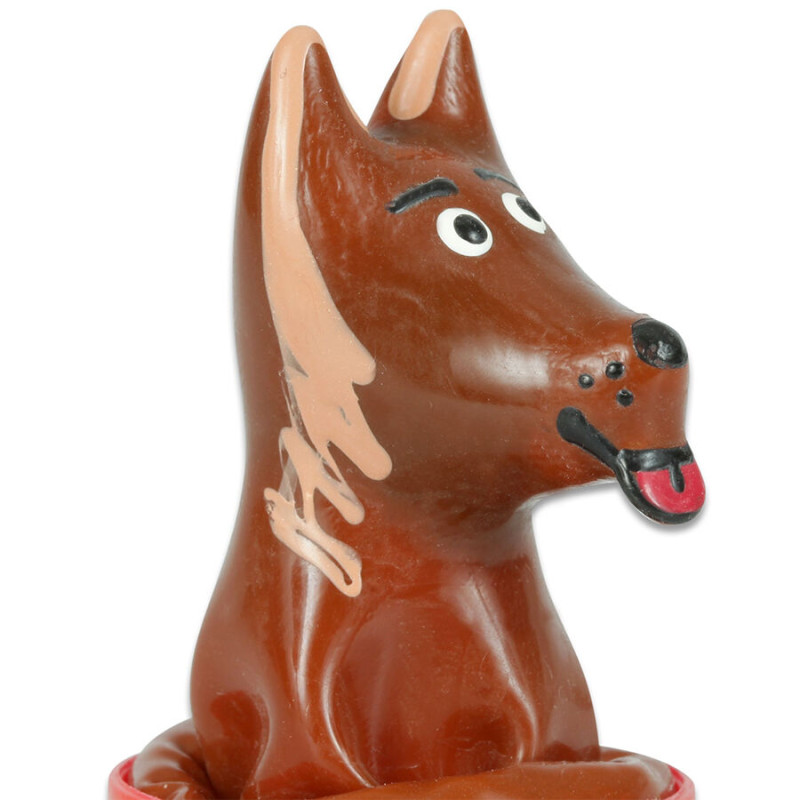 CONDOMERIE PRESERVATIVO DECORATIVO PINTADO A MANO PERRO