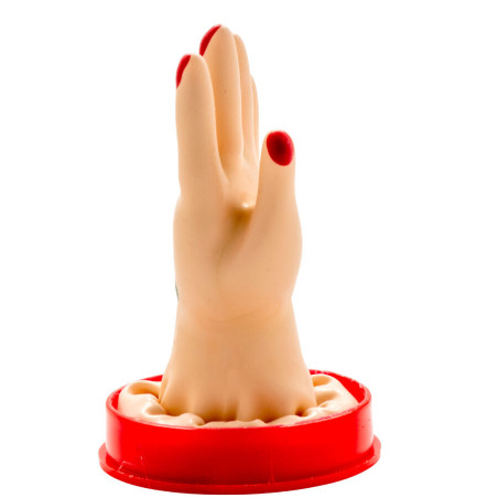 CONDOMERIE PRESERVATIVO DECORATIVO PINTADO A MANO PALMA DE LA MANO MODELO 1