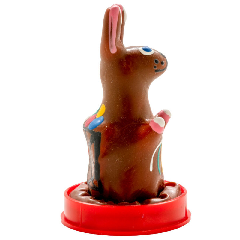 CONDOMERIE PRESERVATIVO DECORATIVO PINTADO A MANO CONEJITO DE PASCUA