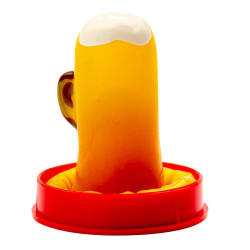 CONDOMERIE PRESERVATIVO DECORATIVO PINTADO A MANO VASO DE CERVEZA 2