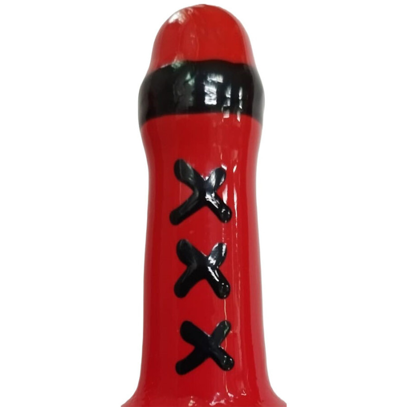 CONDOMERIE PRESERVATIVO DECORATIVO PINTADO A MANO MSTERDAM ROJO