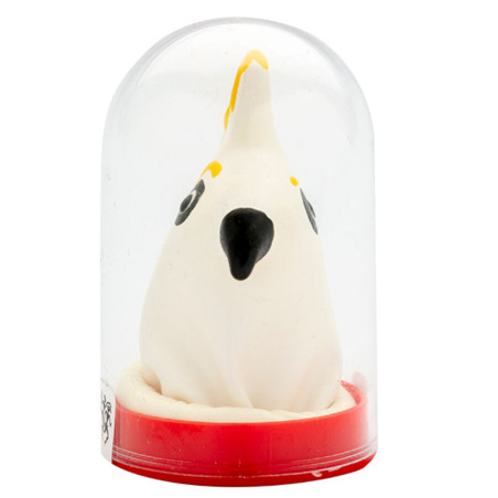 CONDOMERIE PRESERVATIVO DECORATIVO PINTADO A MANO LORO BLANCO