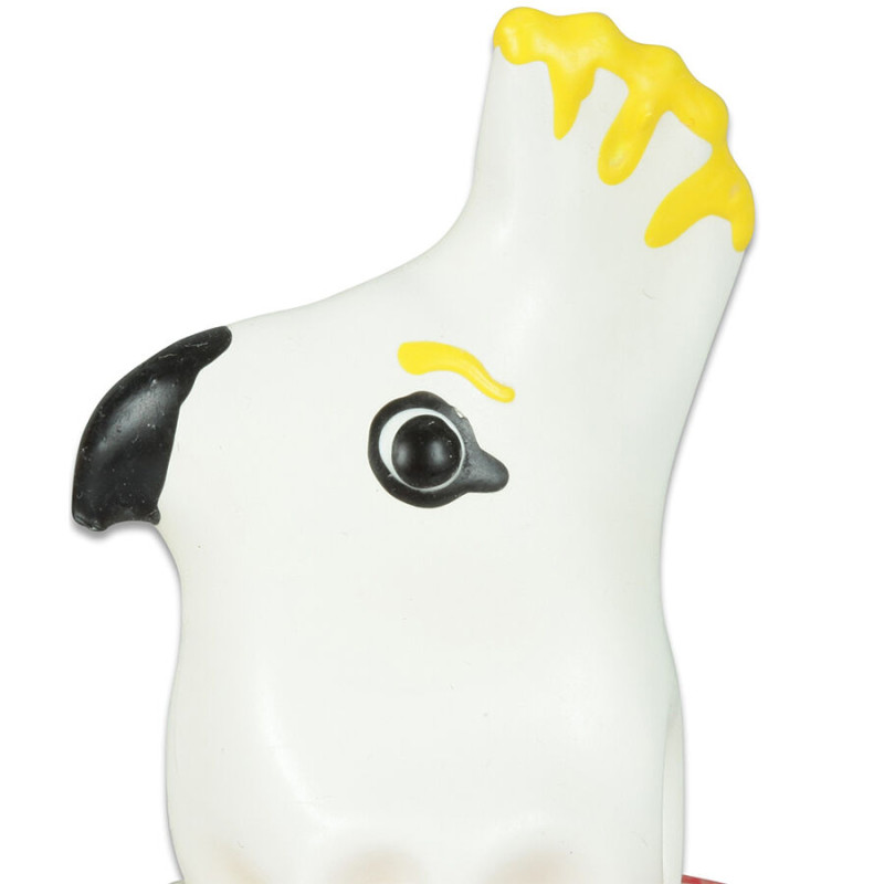 CONDOMERIE PRESERVATIVO DECORATIVO PINTADO A MANO LORO BLANCO