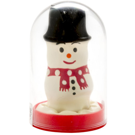 CONDOMERIE PRESERVATIVO DECORATIVO PINTADO A MANO MUNECO DE NIEVE