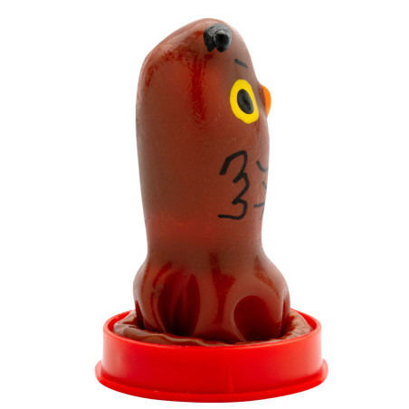 CONDOMERIE PRESERVATIVO DECORATIVO PINTADO A MANO BUHO