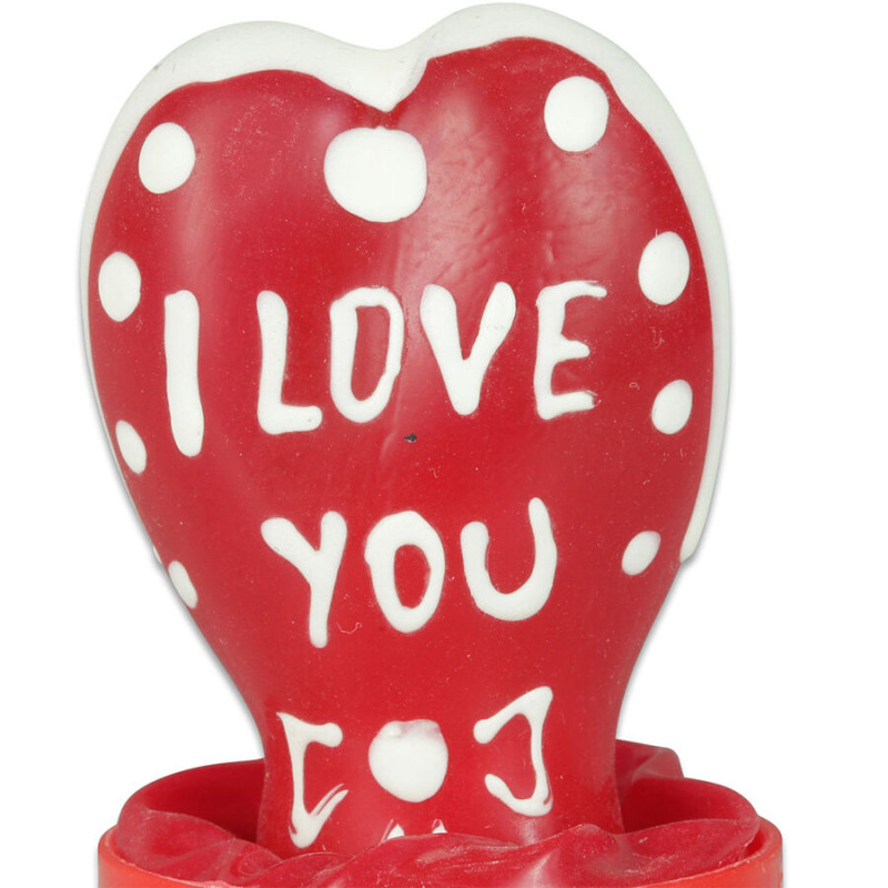 CONDOMERIE PRESERVATIVO DECORATIVO PINTADO A MANO CORAZON TE AMO MODELO 1