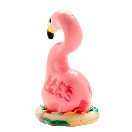 CONDOMERIE PRESERVATIVO DECORATIVO PINTADO A MANO FLAMENCO ROSA